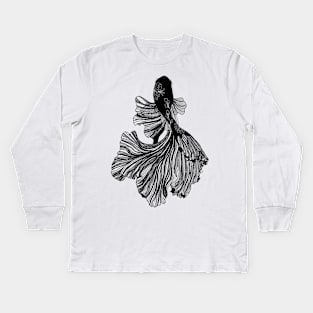 Siamese fighting fish Kids Long Sleeve T-Shirt